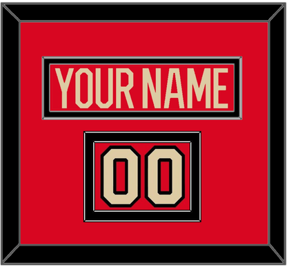 Canada Men’s Hockey Nameplate & Number (Shoulder) - 2025 4 Nations Red - Signature Tier 2