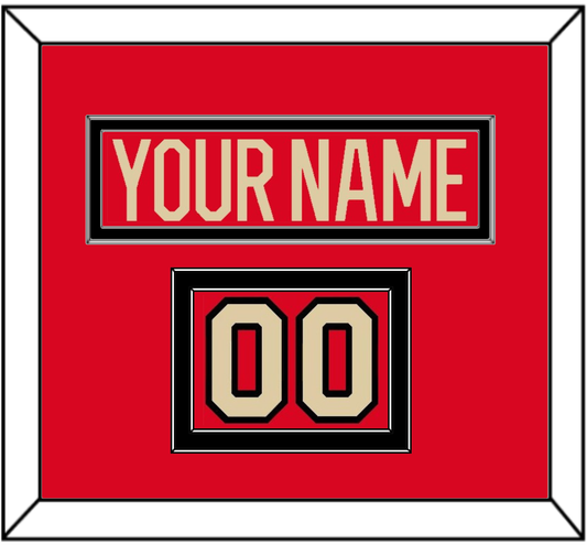 Canada Men’s Hockey Nameplate & Number (Shoulder) - 2025 4 Nations Red - Signature Tier 2