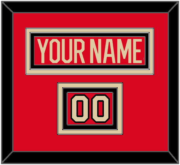 Canada Men’s Hockey Nameplate & Number (Shoulder) - 2025 4 Nations Red - Triple Mat 2