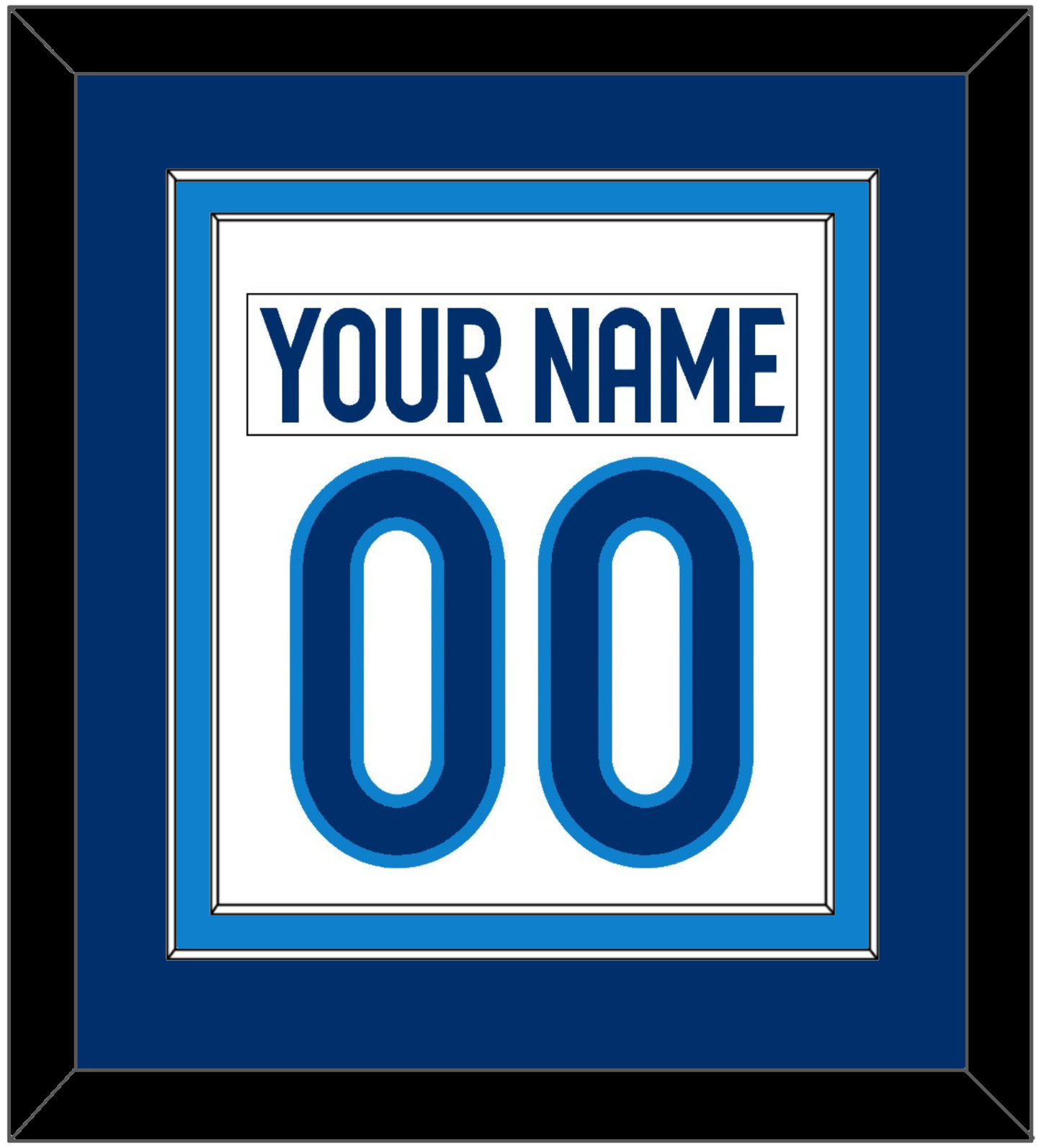 Finland Men's Hockey Nameplate & Number (Back) Combined - 2025 4 Nations White - Signature Tier 2