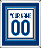 Finland Men's Hockey Nameplate & Number (Back) Combined - 2025 4 Nations White - Triple Mat 2