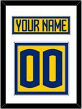 Sweden Men's Hockey Nameplate & Number (Back) - 2025 4 Nations Gold - Double Mat 1