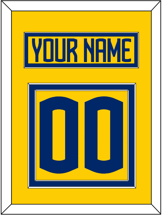 Sweden Men's Hockey Nameplate & Number (Back) - 2025 4 Nations Gold - Signature Tier 2
