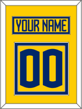 Sweden Men's Hockey Nameplate & Number (Back) - 2025 4 Nations Gold - Double Mat 2