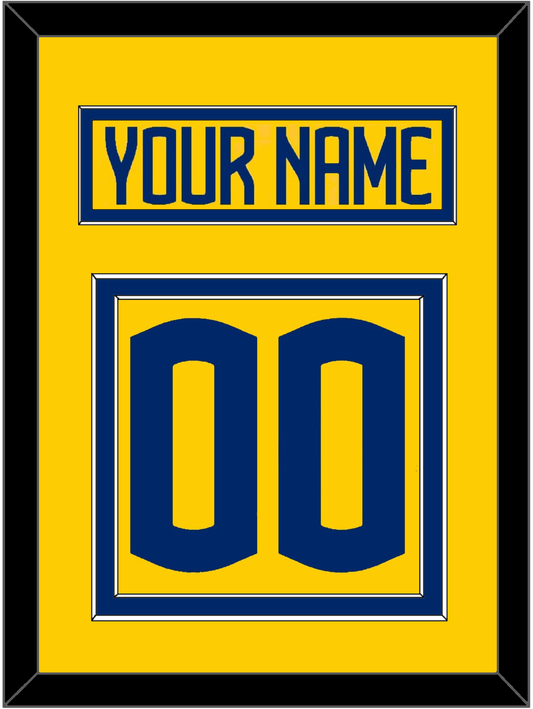 Sweden Men's Hockey Nameplate & Number (Back) - 2025 4 Nations Gold - Signature Tier 2