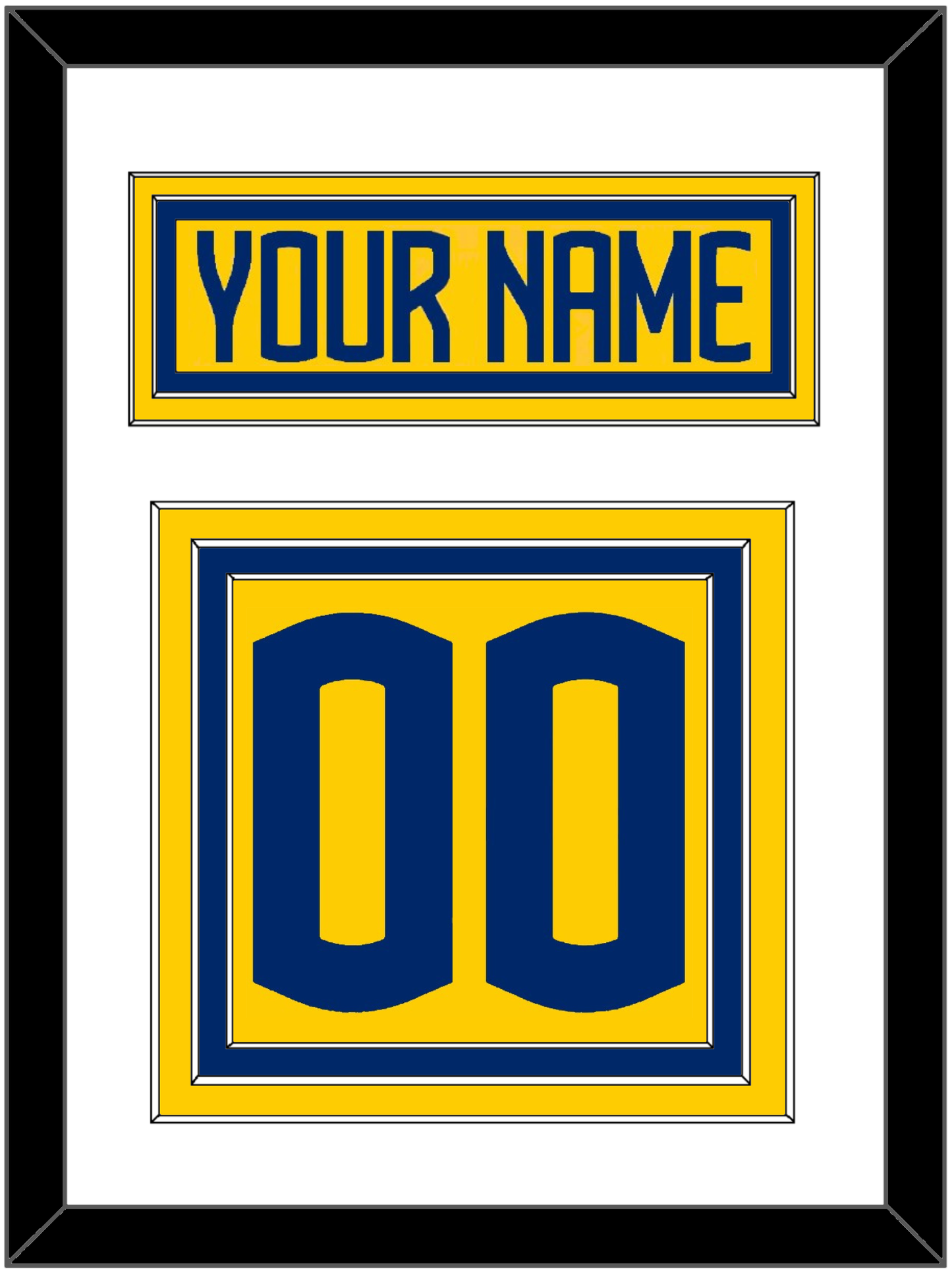 Sweden Men's Hockey Nameplate & Number (Back) - 2025 4 Nations Gold - Premier Tier 1