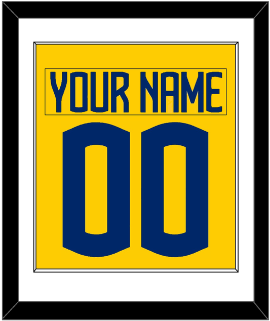 Sweden Men's Hockey Nameplate & Number (Back) Combined - 2025 4 Nations Gold - Essential Tier 1