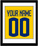 Sweden Men's Hockey Nameplate & Number (Back) Combined - 2025 4 Nations Gold - Single Mat 1