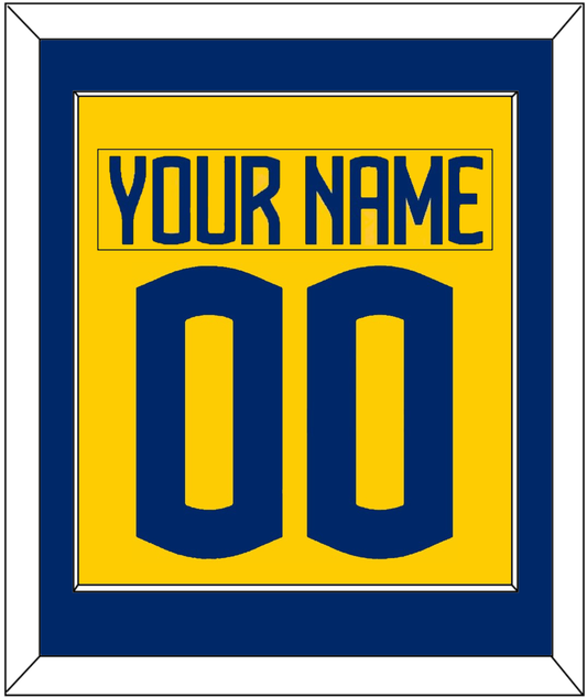 Sweden Men's Hockey Nameplate & Number (Back) Combined - 2025 4 Nations Gold - Essential Tier 2