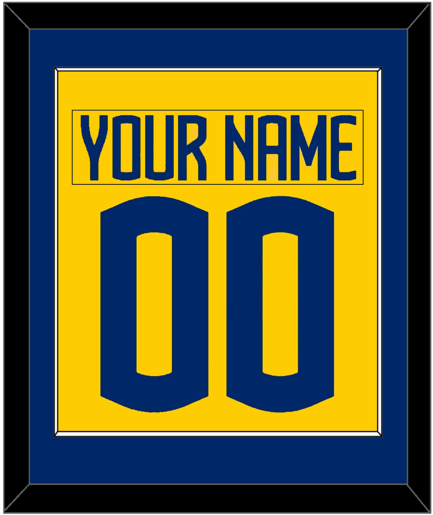 Sweden Men's Hockey Nameplate & Number (Back) Combined - 2025 4 Nations Gold - Essential Tier 2