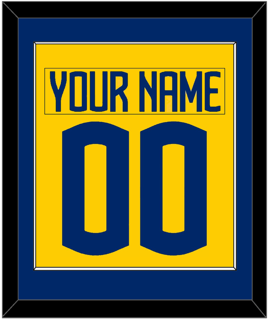 Sweden Men's Hockey Nameplate & Number (Back) Combined - 2025 4 Nations Gold - Essential Tier 2