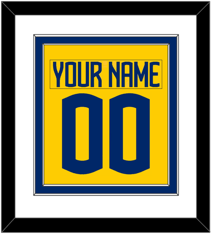 Sweden Men's Hockey Nameplate & Number (Back) Combined - 2025 4 Nations Gold - Signature Tier 1