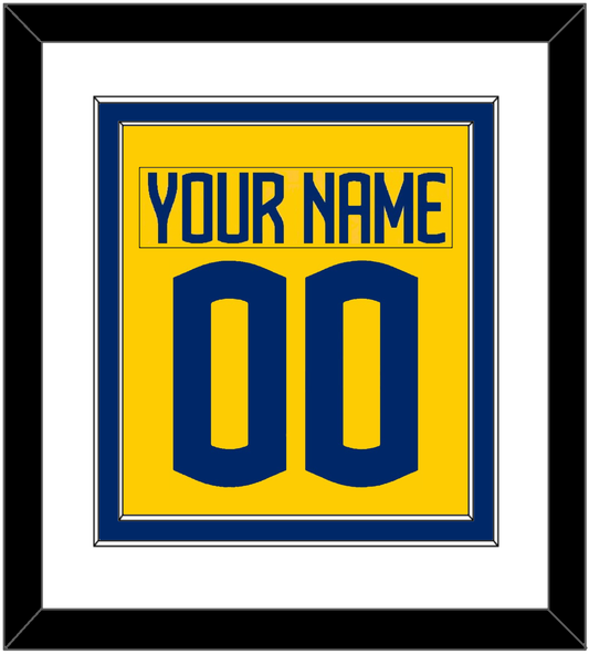 Sweden Men's Hockey Nameplate & Number (Back) Combined - 2025 4 Nations Gold - Signature Tier 1
