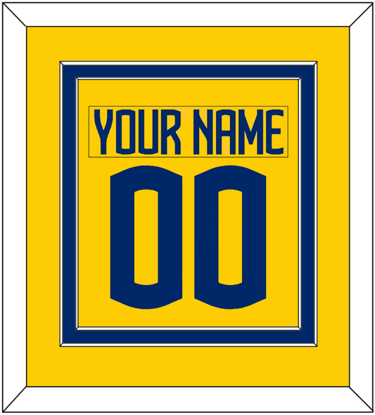 Sweden Men's Hockey Nameplate & Number (Back) Combined - 2025 4 Nations Gold - Signature Tier 2