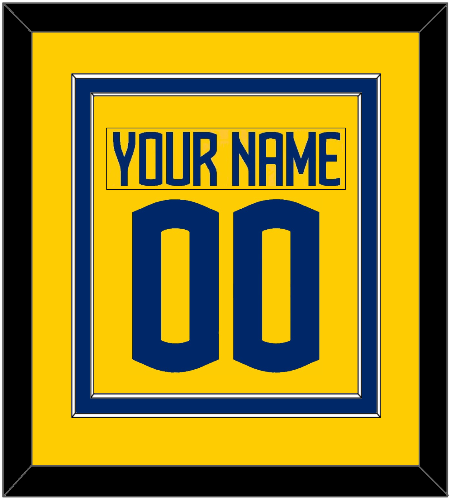Sweden Men's Hockey Nameplate & Number (Back) Combined - 2025 4 Nations Gold - Signature Tier 2