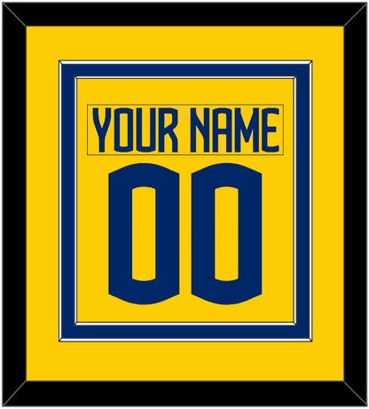 Sweden Men's Hockey Nameplate & Number (Back) Combined - 2025 4 Nations Gold - Signature Tier 2