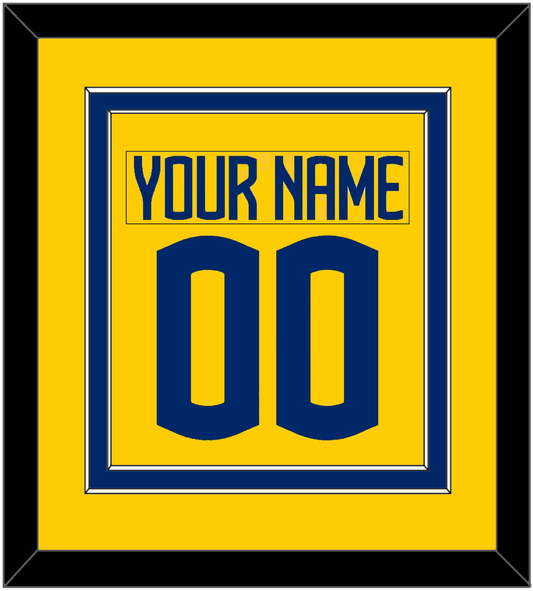 Sweden Men's Hockey Nameplate & Number (Back) Combined - 2025 4 Nations Gold - Signature Tier 2