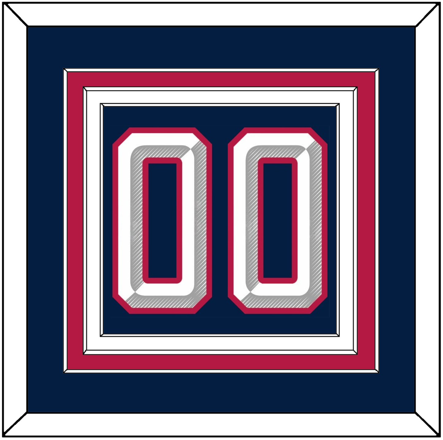 United States Men’s Hockey Number - 2025 4 Nations Blue - Premier Tier 3