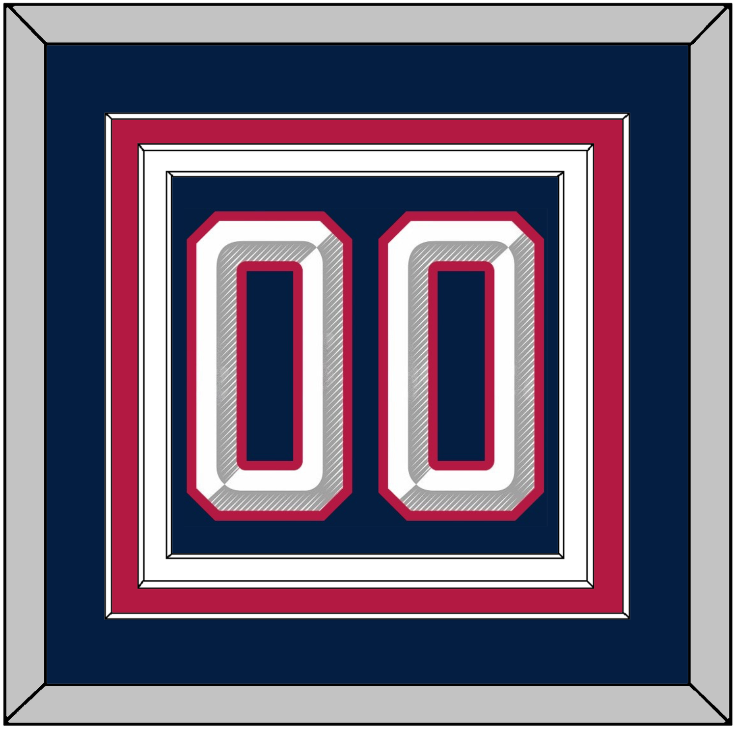 United States Men’s Hockey Number - 2025 4 Nations Blue - Premier Tier 3