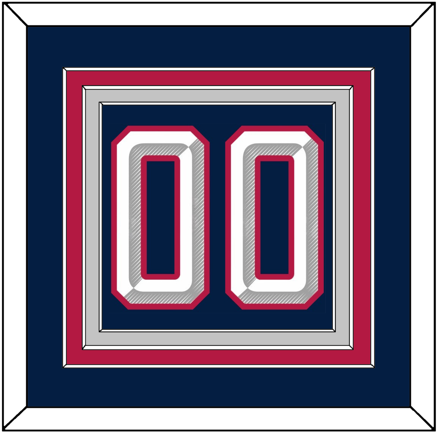 United States Men’s Hockey Number - 2025 4 Nations Blue - Premier Tier 4