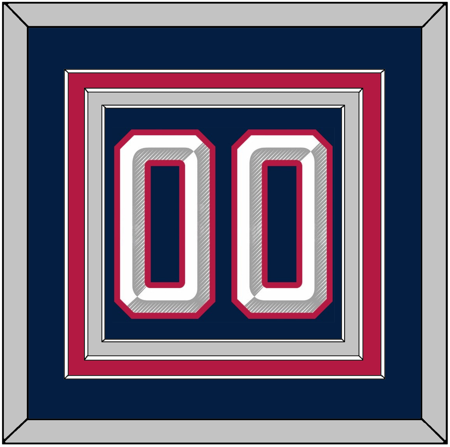 United States Men’s Hockey Number - 2025 4 Nations Blue - Premier Tier 4