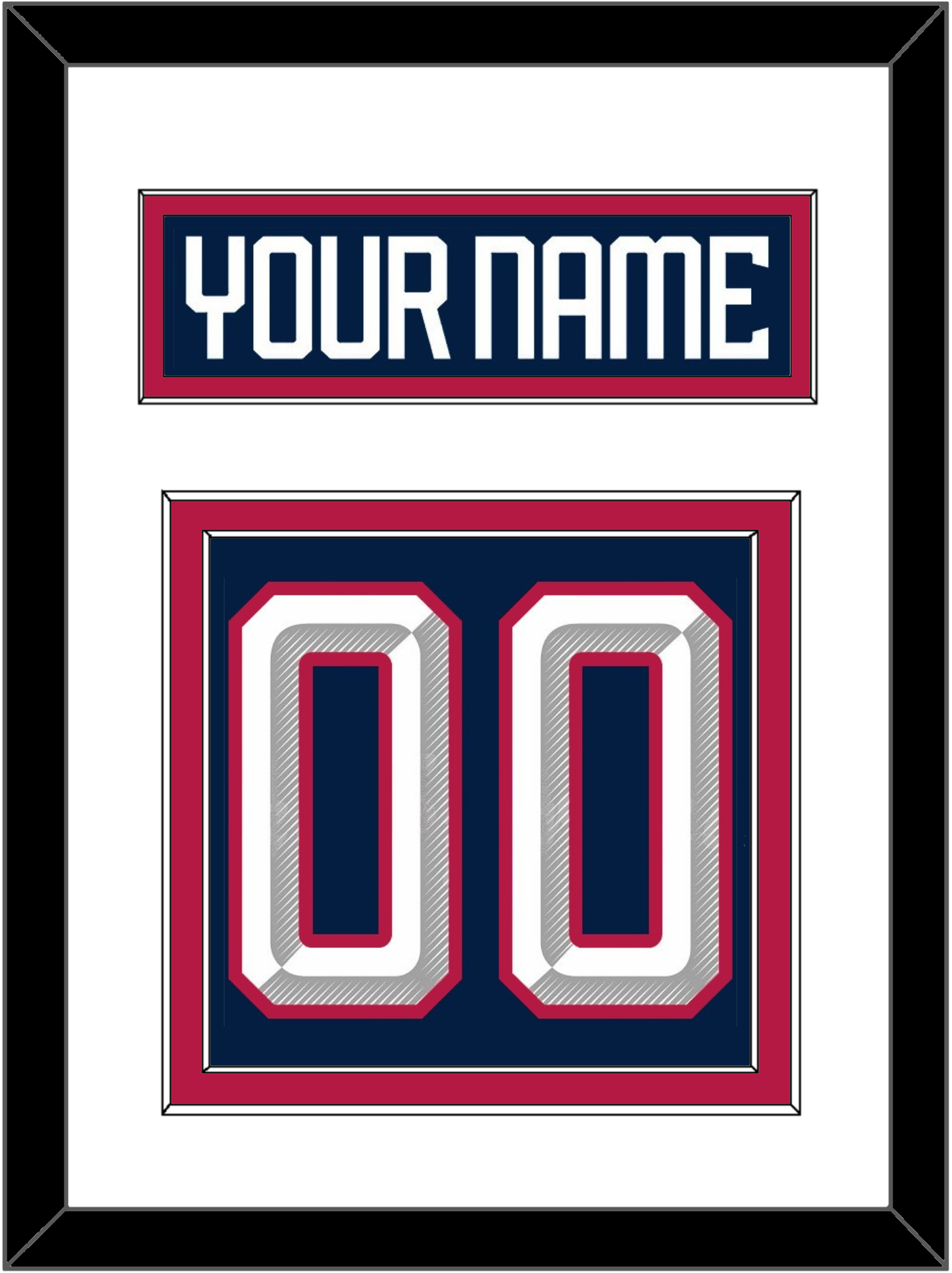 United States Men's Hockey Nameplate & Number (Back) - 2025 4 Nations Blue - Signature Tier 1