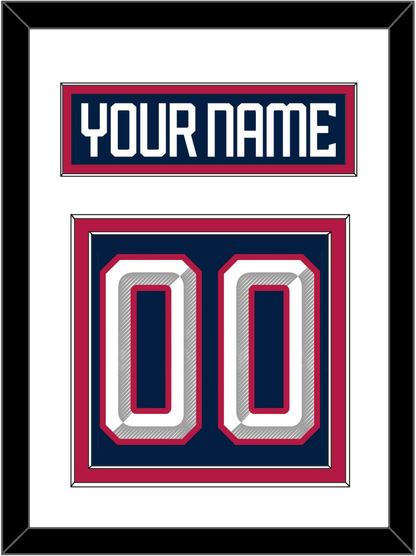 United States Men's Hockey Nameplate & Number (Back) - 2025 4 Nations Blue - Signature Tier 1