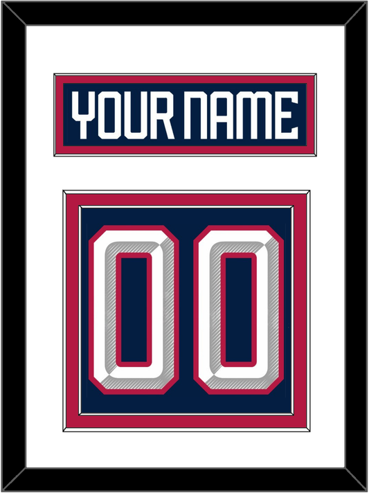 United States Men's Hockey Nameplate & Number (Back) - 2025 4 Nations Blue - Signature Tier 1