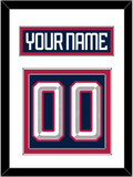 United States Men's Hockey Nameplate & Number (Back) - 2025 4 Nations Blue - Double Mat 1