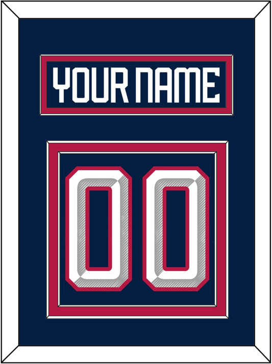 United States Men's Hockey Nameplate & Number (Back) - 2025 4 Nations Blue - Signature Tier 2