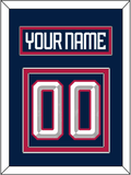 United States Men's Hockey Nameplate & Number (Back) - 2025 4 Nations Blue - Double Mat 2