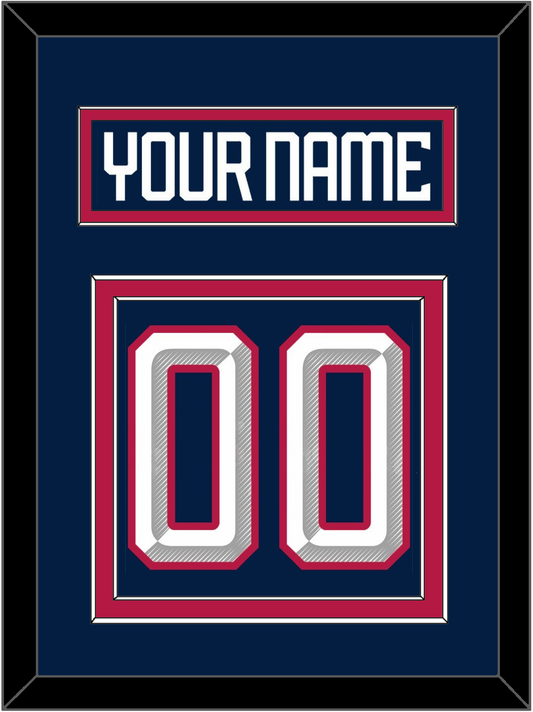 United States Men's Hockey Nameplate & Number (Back) - 2025 4 Nations Blue - Signature Tier 2
