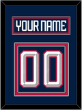 United States Men's Hockey Nameplate & Number (Back) - 2025 4 Nations Blue - Double Mat 2