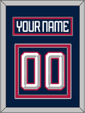 United States Men's Hockey Nameplate & Number (Back) - 2025 4 Nations Blue - Double Mat 2