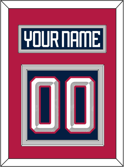 United States Men's Hockey Nameplate & Number (Back) - 2025 4 Nations Blue - Signature Tier 3