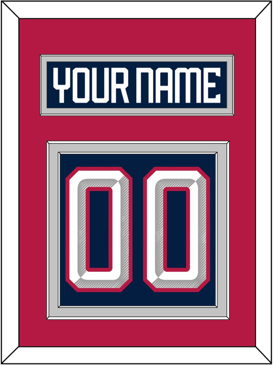 United States Men's Hockey Nameplate & Number (Back) - 2025 4 Nations Blue - Signature Tier 3
