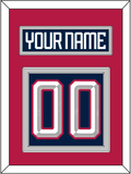 United States Men's Hockey Nameplate & Number (Back) - 2025 4 Nations Blue - Double Mat 3