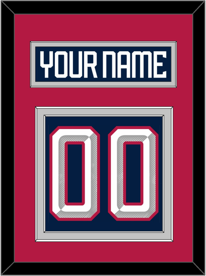 United States Men's Hockey Nameplate & Number (Back) - 2025 4 Nations Blue - Signature Tier 3