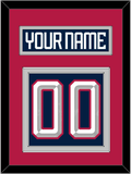 United States Men's Hockey Nameplate & Number (Back) - 2025 4 Nations Blue - Double Mat 3