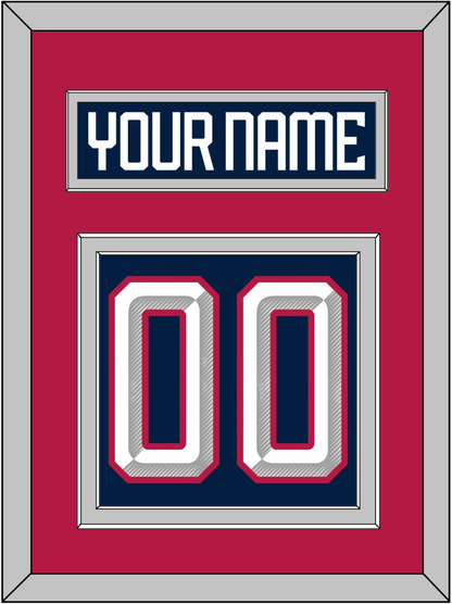 United States Men's Hockey Nameplate & Number (Back) - 2025 4 Nations Blue - Signature Tier 3