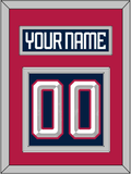 United States Men's Hockey Nameplate & Number (Back) - 2025 4 Nations Blue - Double Mat 3