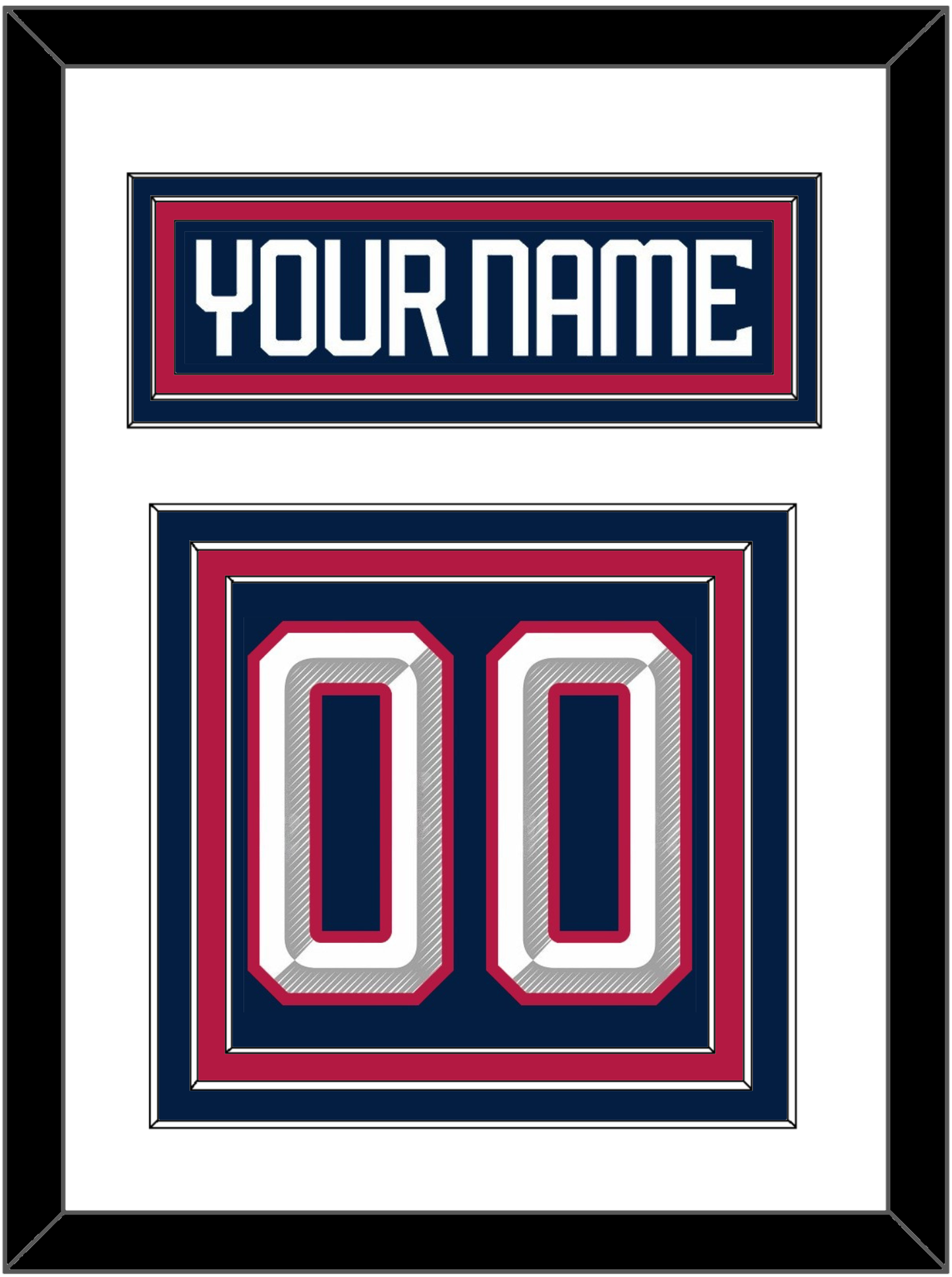 United States Men's Hockey Nameplate & Number (Back) - 2025 4 Nations Blue - Premier Tier 1