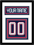 United States Men's Hockey Nameplate & Number (Back) - 2025 4 Nations Blue - Triple Mat 1