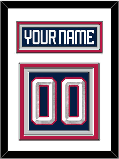 United States Men's Hockey Nameplate & Number (Back) - 2025 4 Nations Blue - Premier Tier 2