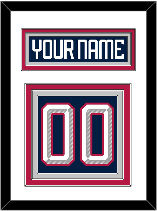 United States Men's Hockey Nameplate & Number (Back) - 2025 4 Nations Blue - Premier Tier 2