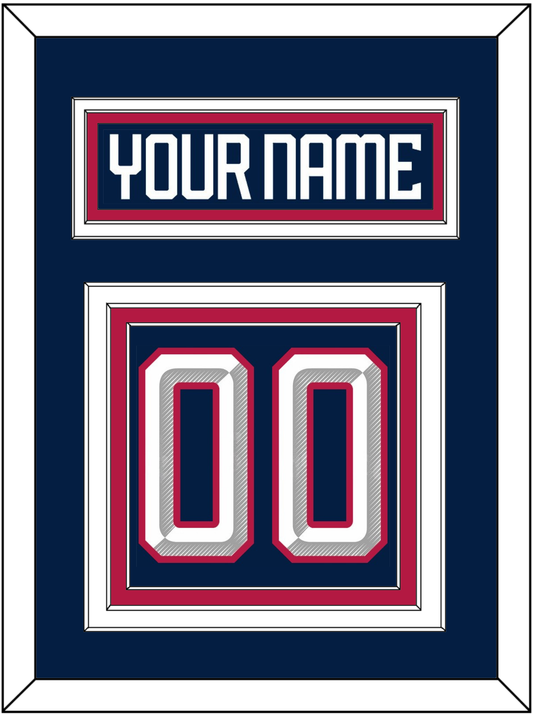 United States Men's Hockey Nameplate & Number (Back) - 2025 4 Nations Blue - Premier Tier 3