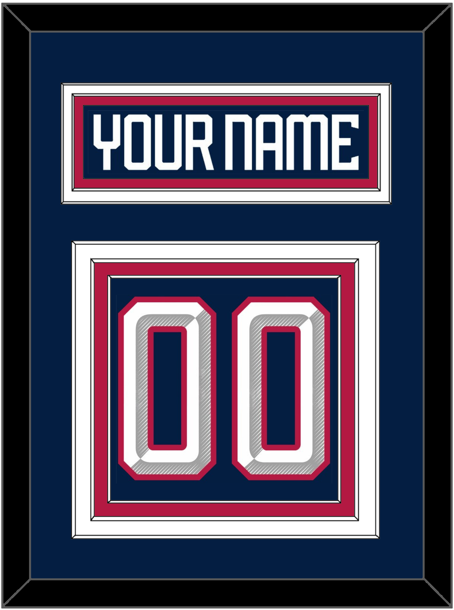 United States Men's Hockey Nameplate & Number (Back) - 2025 4 Nations Blue - Premier Tier 3