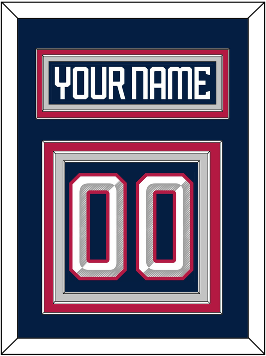 United States Men's Hockey Nameplate & Number (Back) - 2025 4 Nations Blue - Premier Tier 4