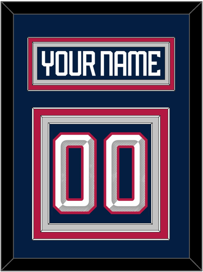 United States Men's Hockey Nameplate & Number (Back) - 2025 4 Nations Blue - Premier Tier 4
