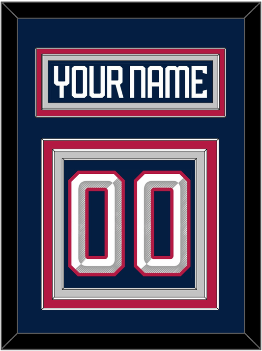 United States Men's Hockey Nameplate & Number (Back) - 2025 4 Nations Blue - Premier Tier 4